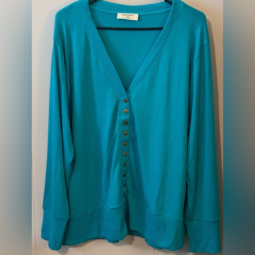 NWT Zenana Snap up Cardigan , size 3x